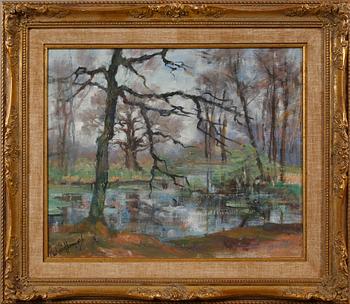 FRANCINE RICHARD-HENNECART, tillskriven, olja på duk, signerad.