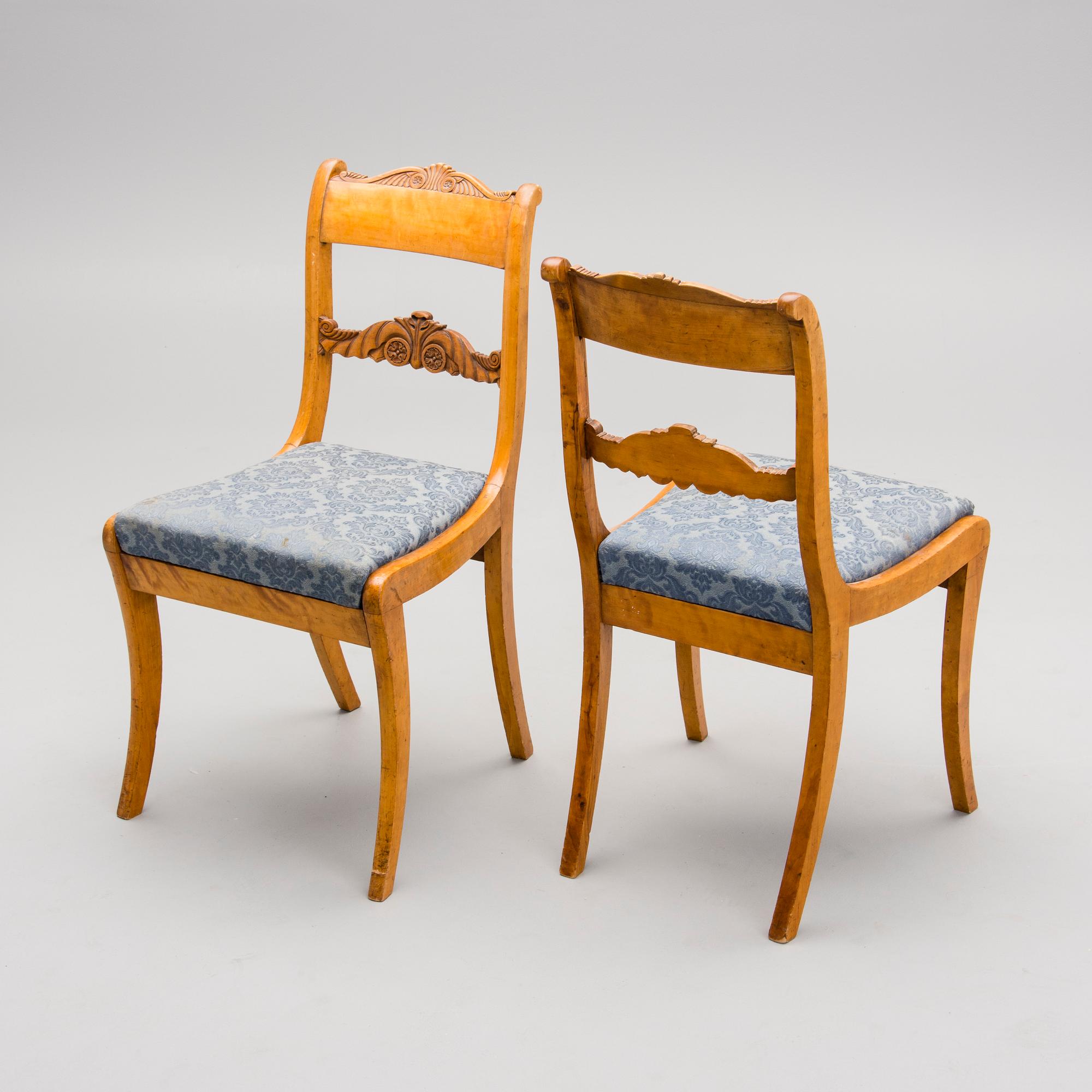 SOFFA MED 4 STOLAR, Karl Johan, 1800-talets mitt, Sverige.