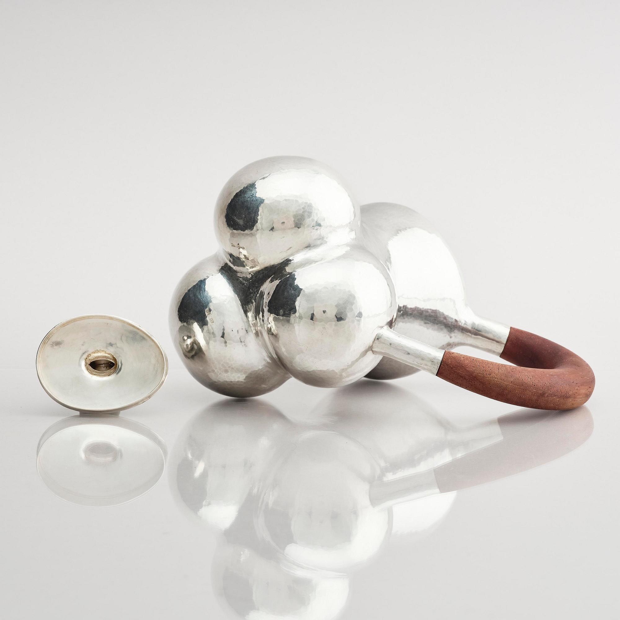 Olle Ohlsson, a sterling silver teapot, Stockholm, Sweden 2001.