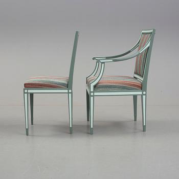 SALONGSGRUPP, 7 delar, "Ingrid", Carl Malmsten, AB Svenska Möbelfabrikerna Bodafors, 1920-tal.