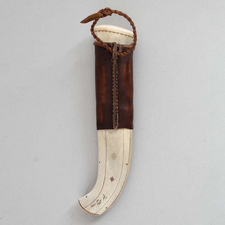 A knife, signed and dated 1992.