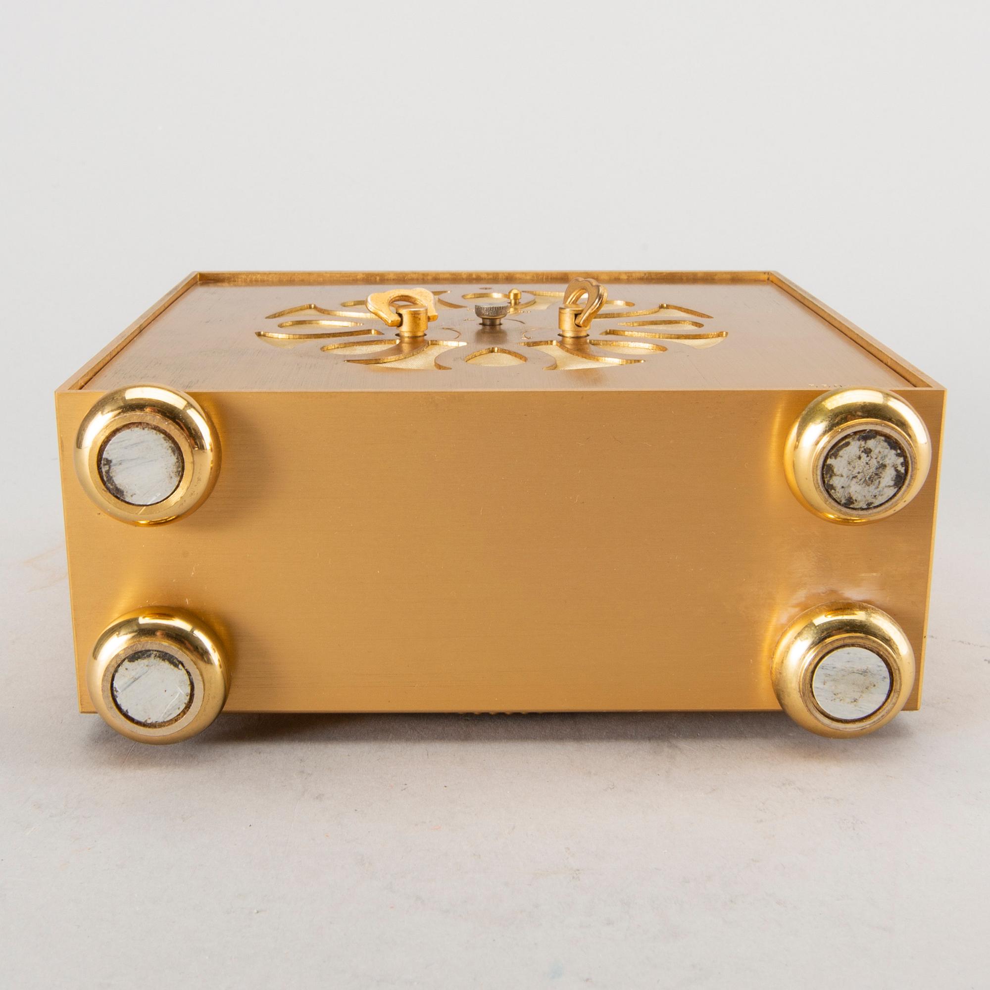 A 1960's Swiss Jaeger Le Coultre 8-days desk clock.