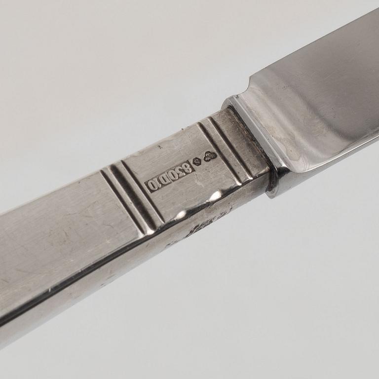 Jacob Ängman, 24 pieces silver cutlery model 'Rosenholm', GAB, Eskilstuna.