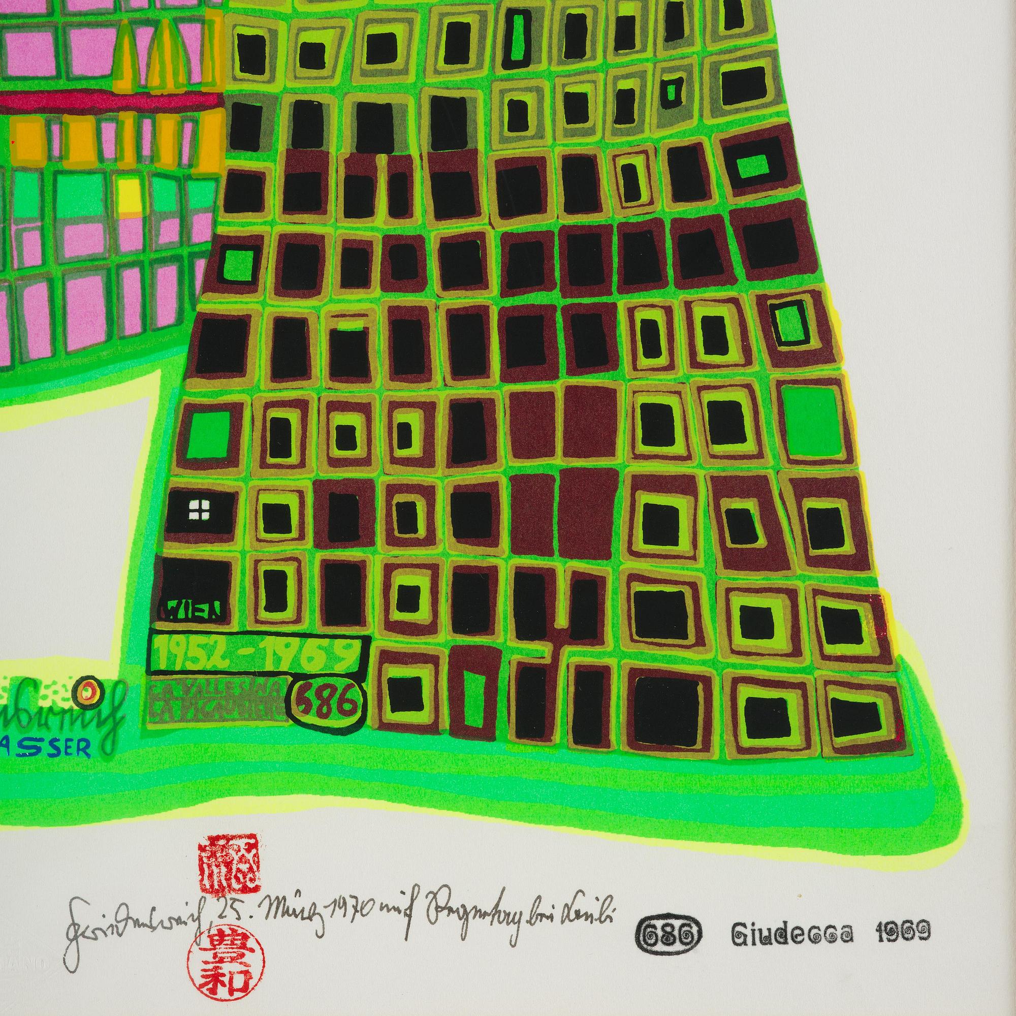 Friedensreich Hundertwasser, 'Good Morning City - Bleeding Town'.