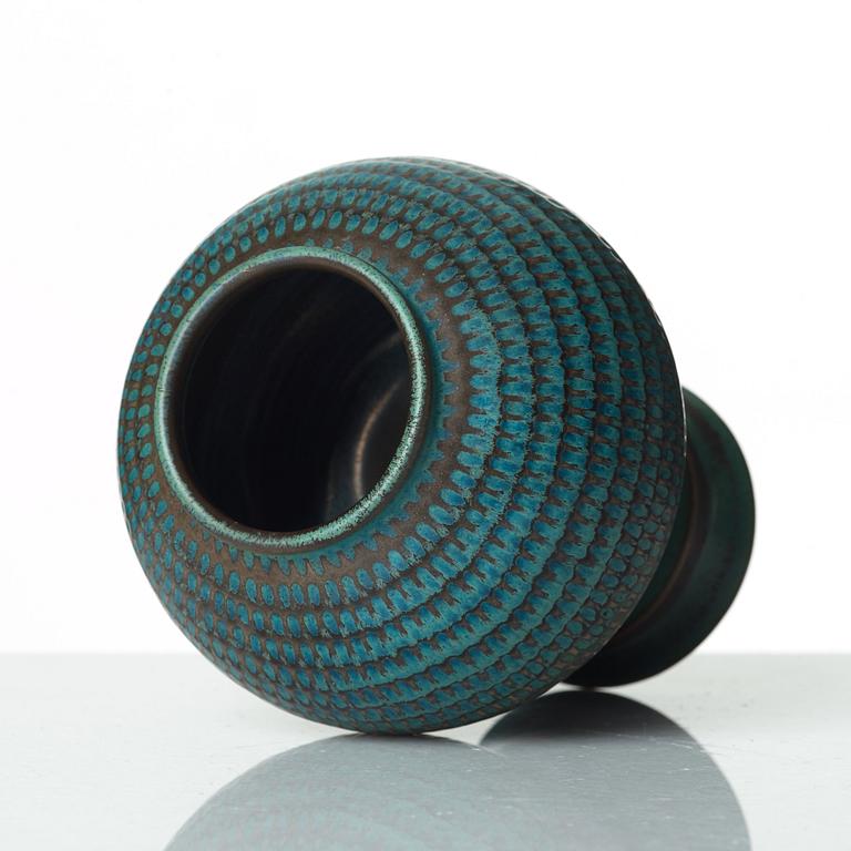 Stig Lindberg, a stoneware vase, Gustavsberg studio, Sweden 1963.