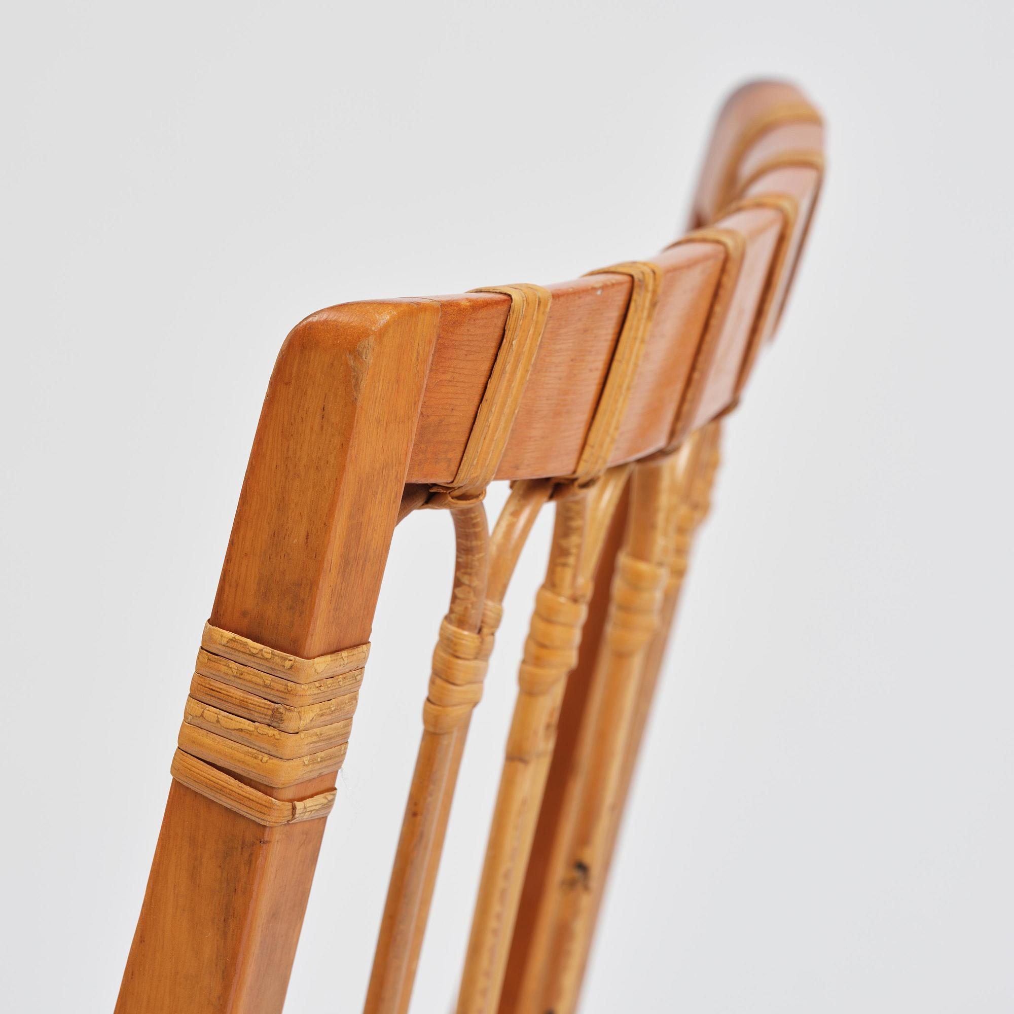 Josef Frank, ten dining chairs, model B 1165, Svenskt Tenn, before 1985.