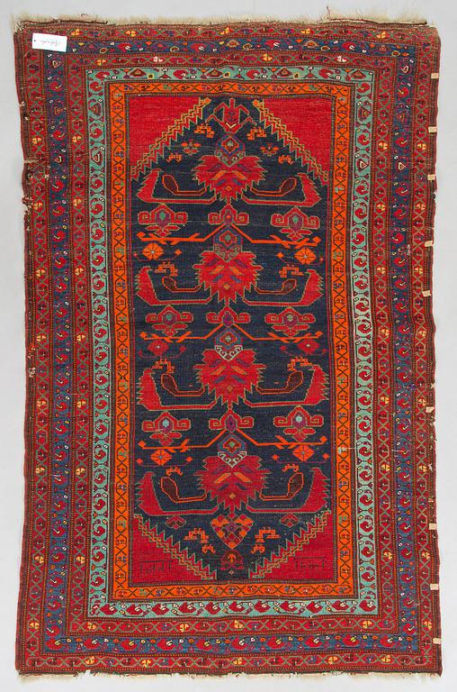 A kazak rug, south caucasus dated, ca. 201 x 135 cm.