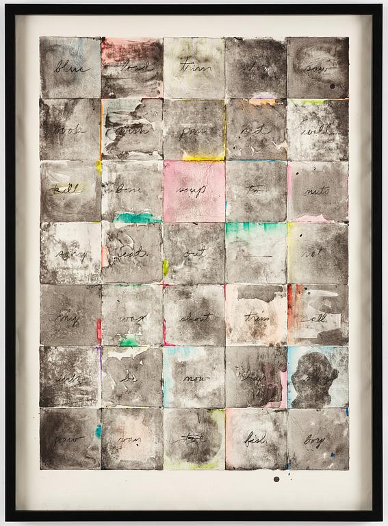 Jim Dine, "Wall chart II" .