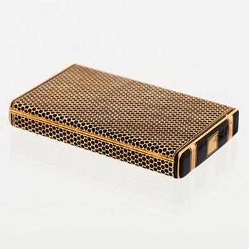 CARTIER ETUI, guld, svart emalj. Cartier.