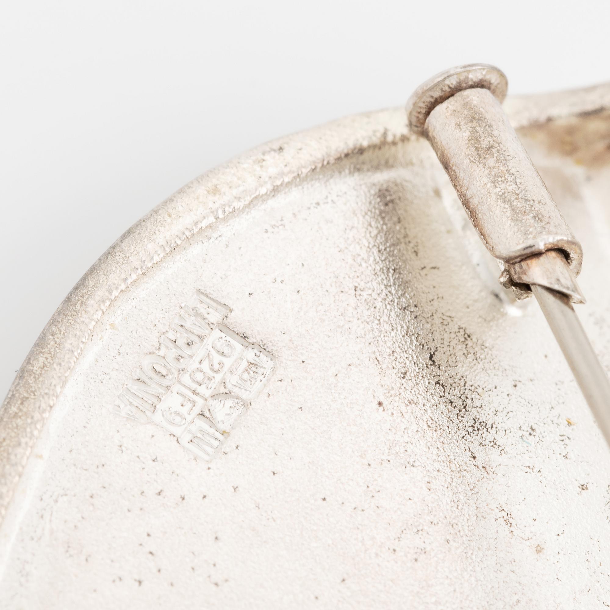 Björn Weckström, brosch,  "Labyrinth",  sterlingsilver. Lapponia 2007.