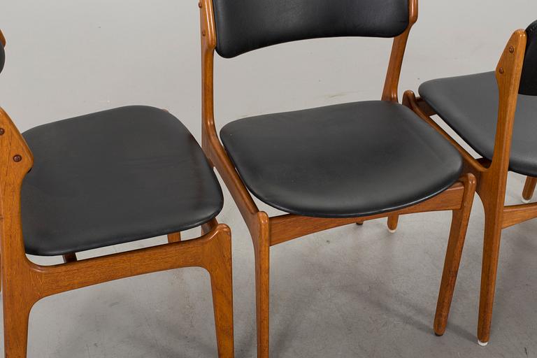 ERIC BUCK, 4 st "OD 49"stolar för Oddense Maskinsnedkeri A S. Danmark.