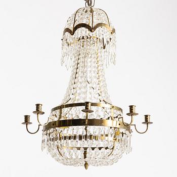 Chandelier, Gustavian style, first half of the 20th century.
