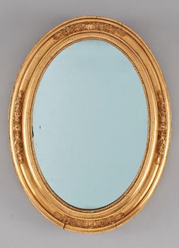 250. A Late empire mirror. 19th Century.