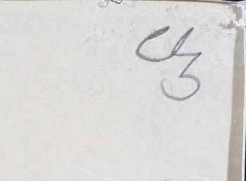 PAULI, GEORG, akvarellerad teckning, monogramsign.