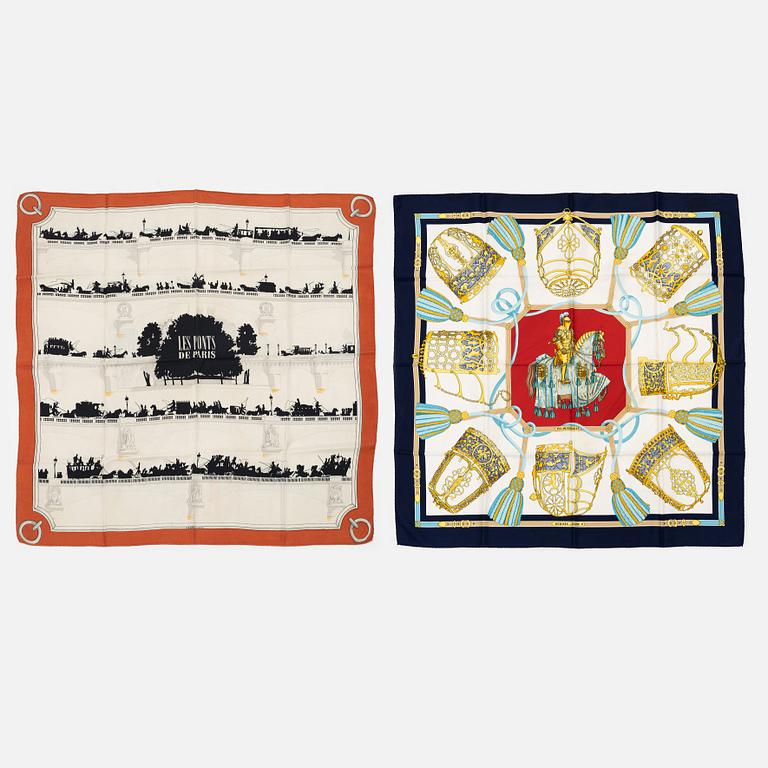 Hermès, scarves, 2 st.