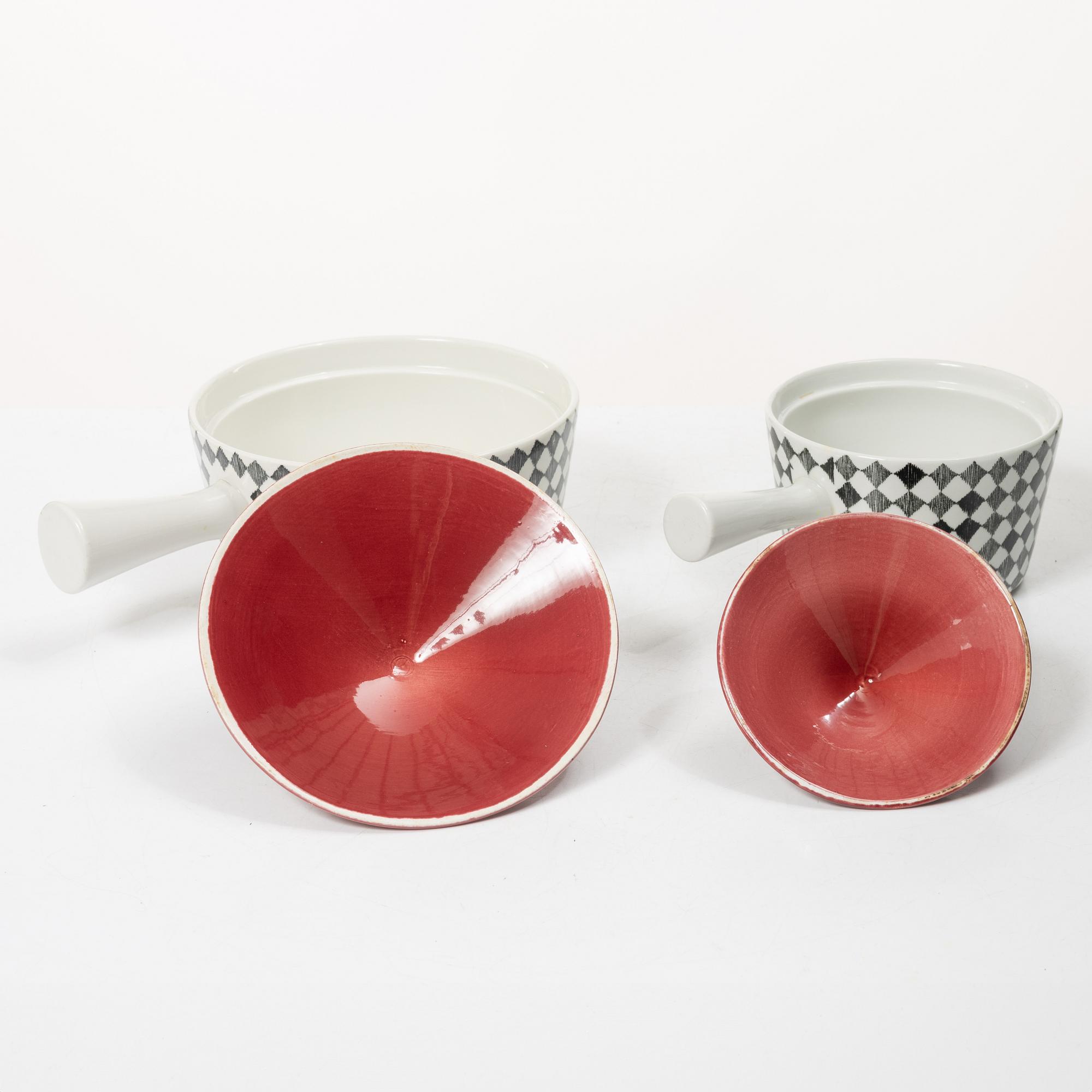 Gunnar Nylund, Service pieces, 12 pcs, porcelain, "Gratina", Rörstrand.
