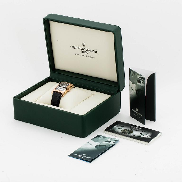FREDERIQUE CONSTANT, Dual Time, wristwatch, 31 x 47 mm.