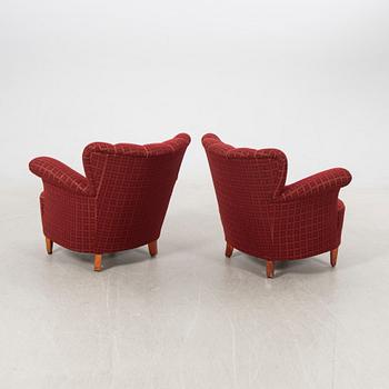 Armchairs, a pair, Swedish modern, 1940s.