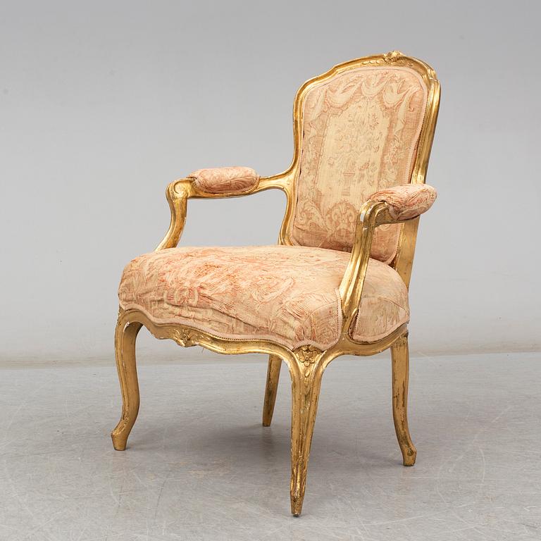 A Swedish Rococo 18th century armchair.