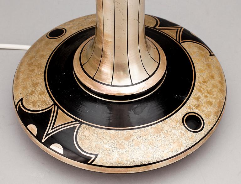 BORDSLAMPA, glas, art deco, 1930/40-tal.