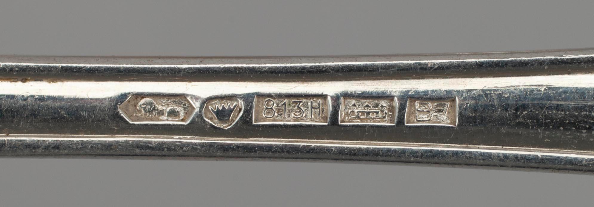 BESTICK, 94+2, delar, silver, Kultakeskus, Tavastehus 1950-tal. Tot vikt ca 4500 g.
