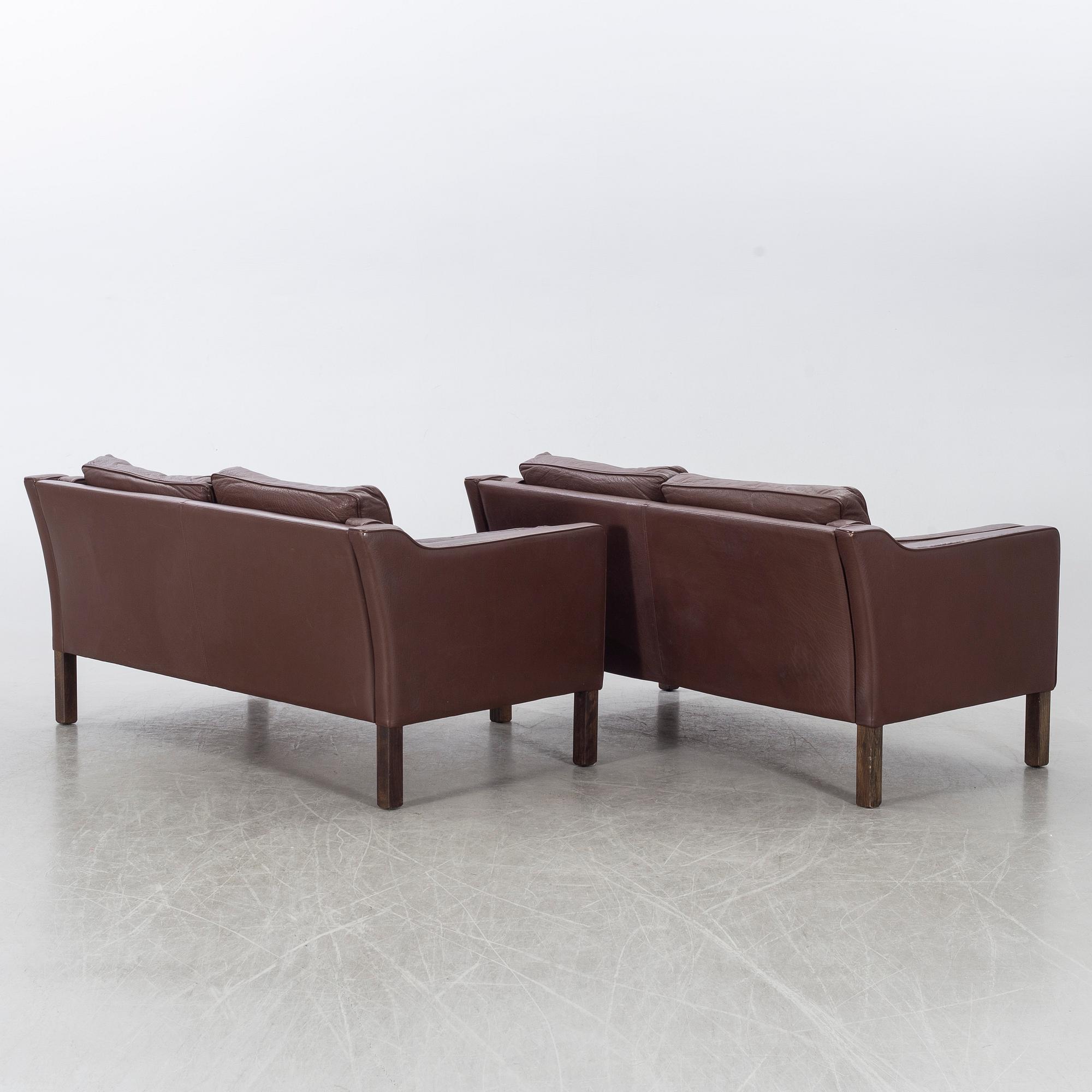 Two leather couches second half of the 20th century.
