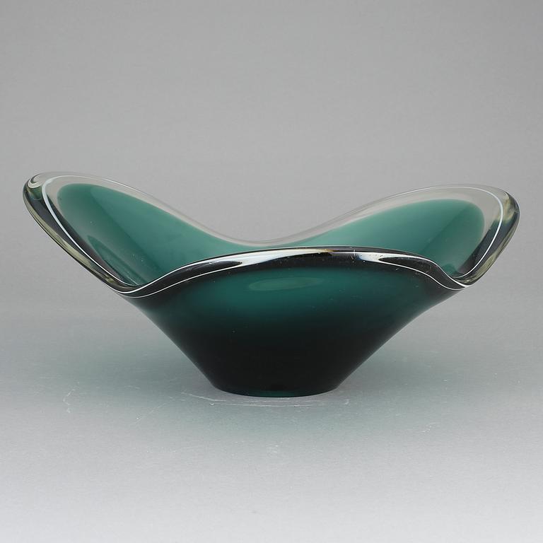 SKÅL, glas, Paul Kedelv, Flygsfors, sign. o dat -55.