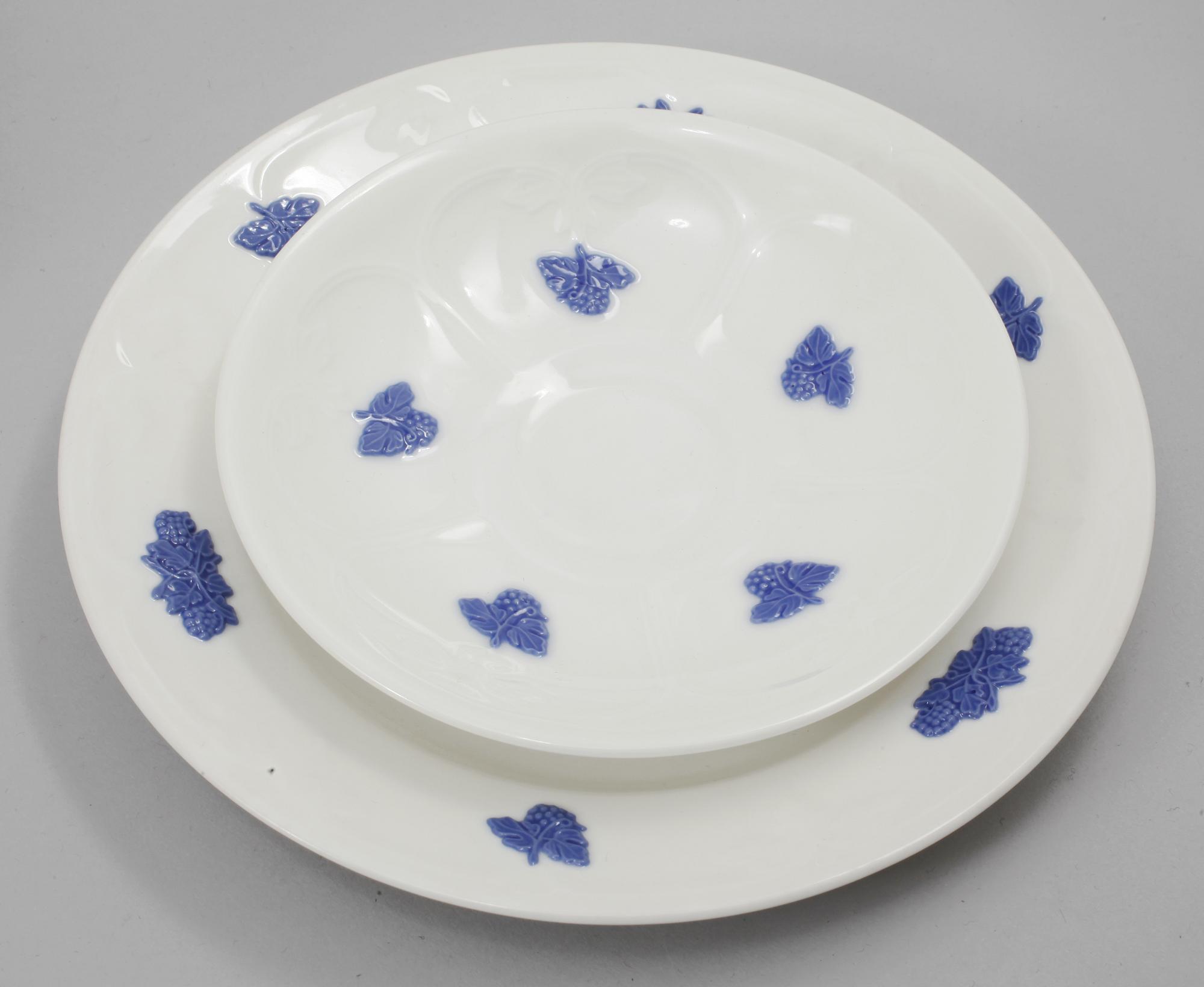 KAFFESERVIS, 40 delar, porslin, "Blå Blom", Gustavsberg, 1900-talets andra hälft.