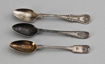 PARTI SILVERBESTICK, 8 delar, flertal olika mästare, bla Sven Pihlgren, Jönköping. 1804-1989.