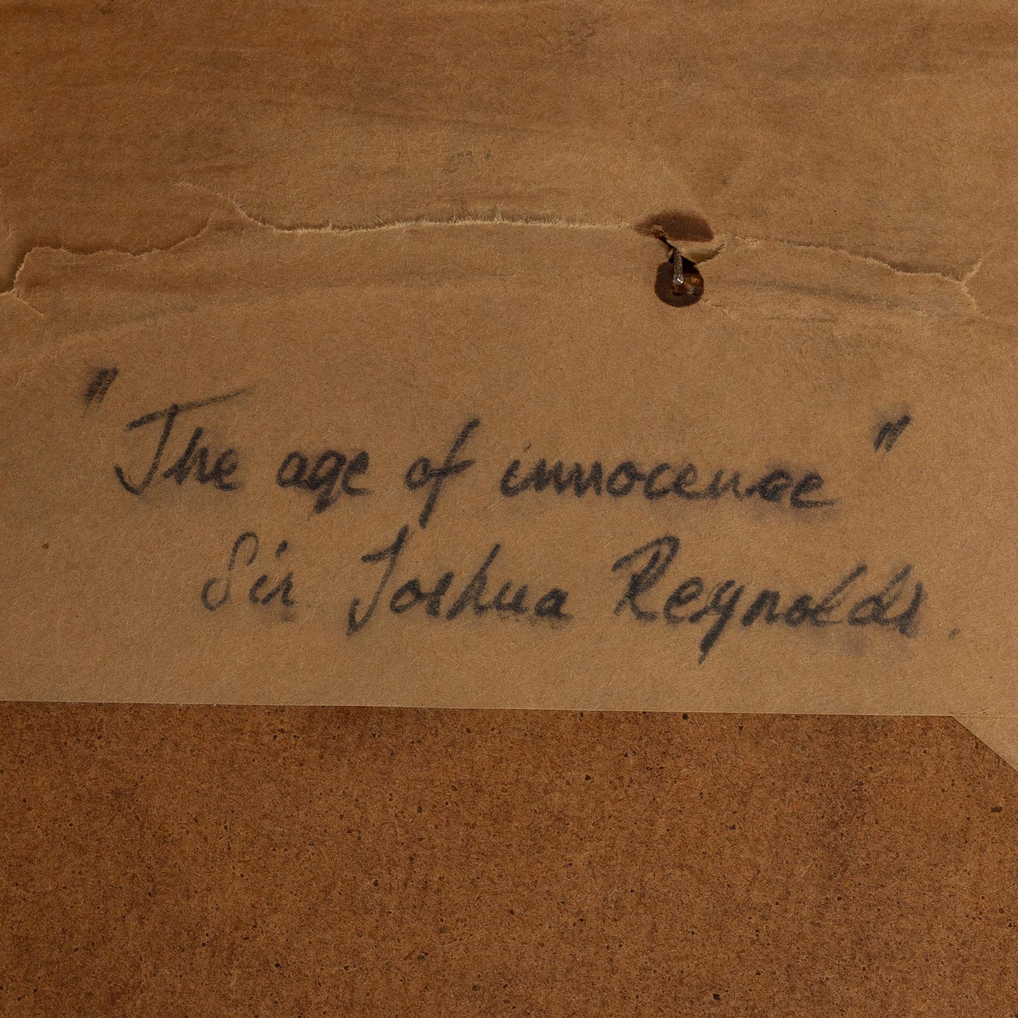JOSHUA REYNOLDS, kopia efter, olja på pappannå.