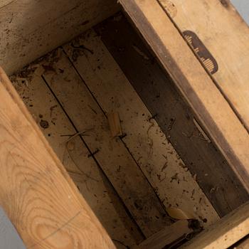 a wooden champagne box from the 20th century.