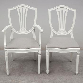 STOLAR, 10 stycken, gustaviansk stil, 1900-talets slut.