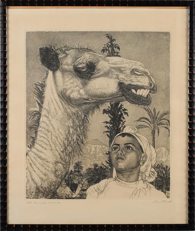 EDUARD WIIRALT, etsning, signerad, daterad 1940.