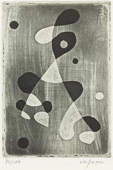 Pierre Olofsson, etchings, 5 pcs, signed and numbered.