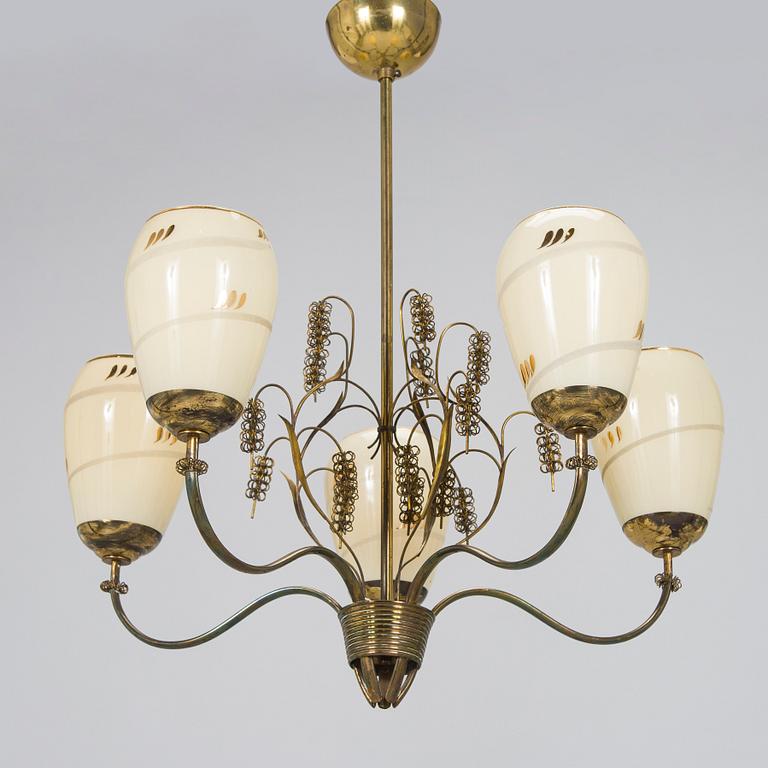 Paavo Tynell, a mid-20th century '9015' chandelier for Taito.