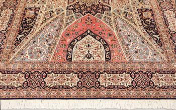 A part silk Tabriz carpet, so called 50 Radj, c. 300 x 200 cm.