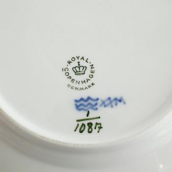 Eighteen pieces of porcelain tableware from Royal Copenhagen, second half of the 20th century.