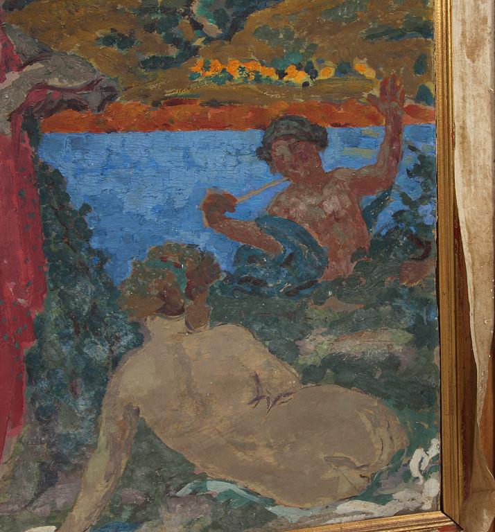 KER XAVIER ROUSELL, olja på kartong, sign.