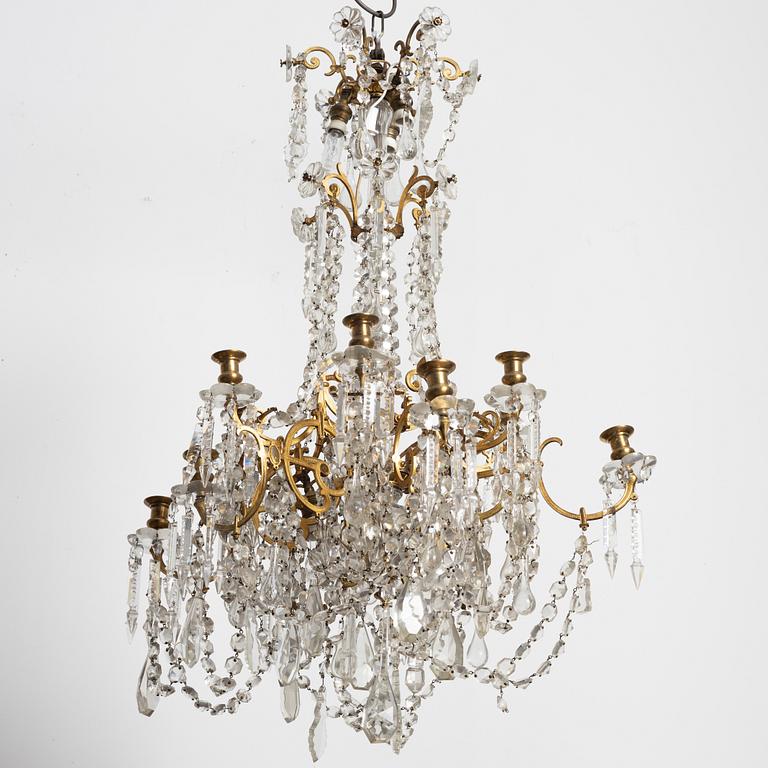 Ljuskrona, omkring år 1900. Oscariansk.