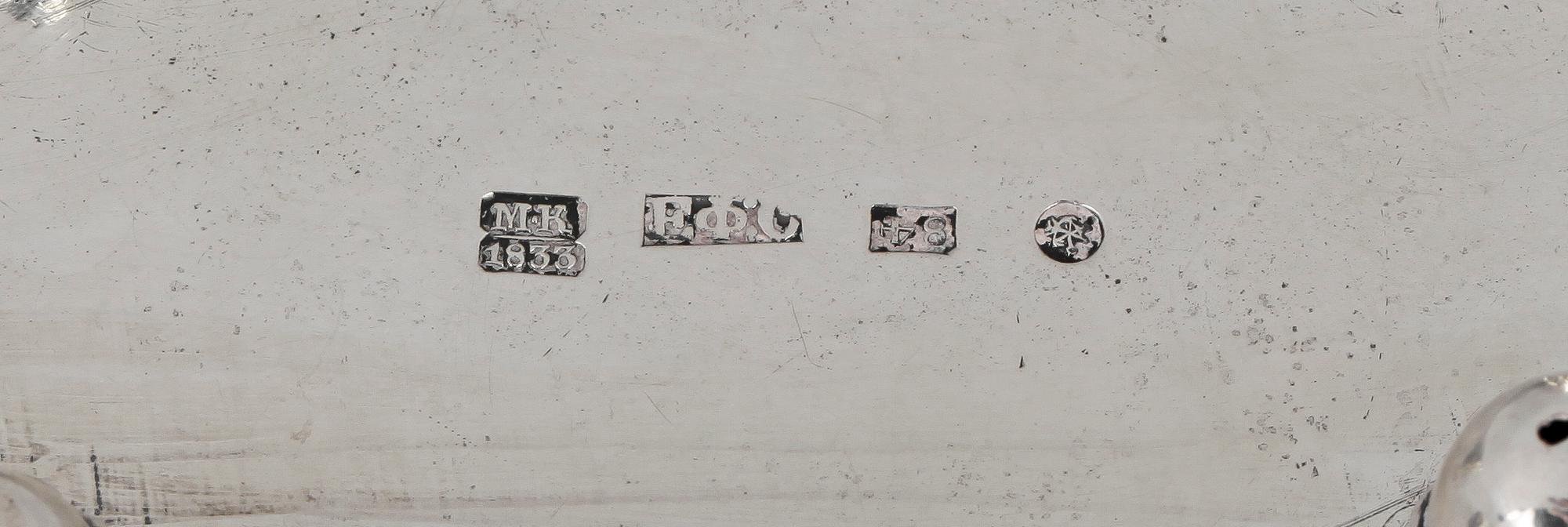 SKÅL, silver, St Petersburg, Ryssland, 1833. Ca 82g.