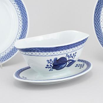 SERVIS, 58 delar, fajans, Aluminia, "Tranquebar", Danmark.