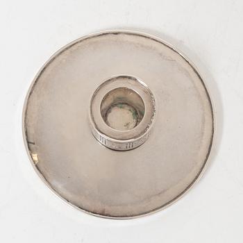 Tore Kullander, skål och ljusstakar, ett par, silver, Borås 1953.