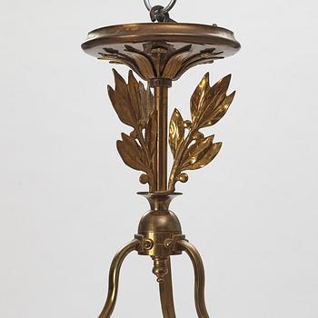 An Art Nouveau ceiling lamp, France, around 1900.