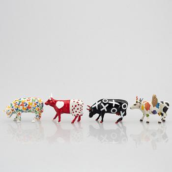 Figurines, 4 pcs, "Cow Parade", 2003-06.