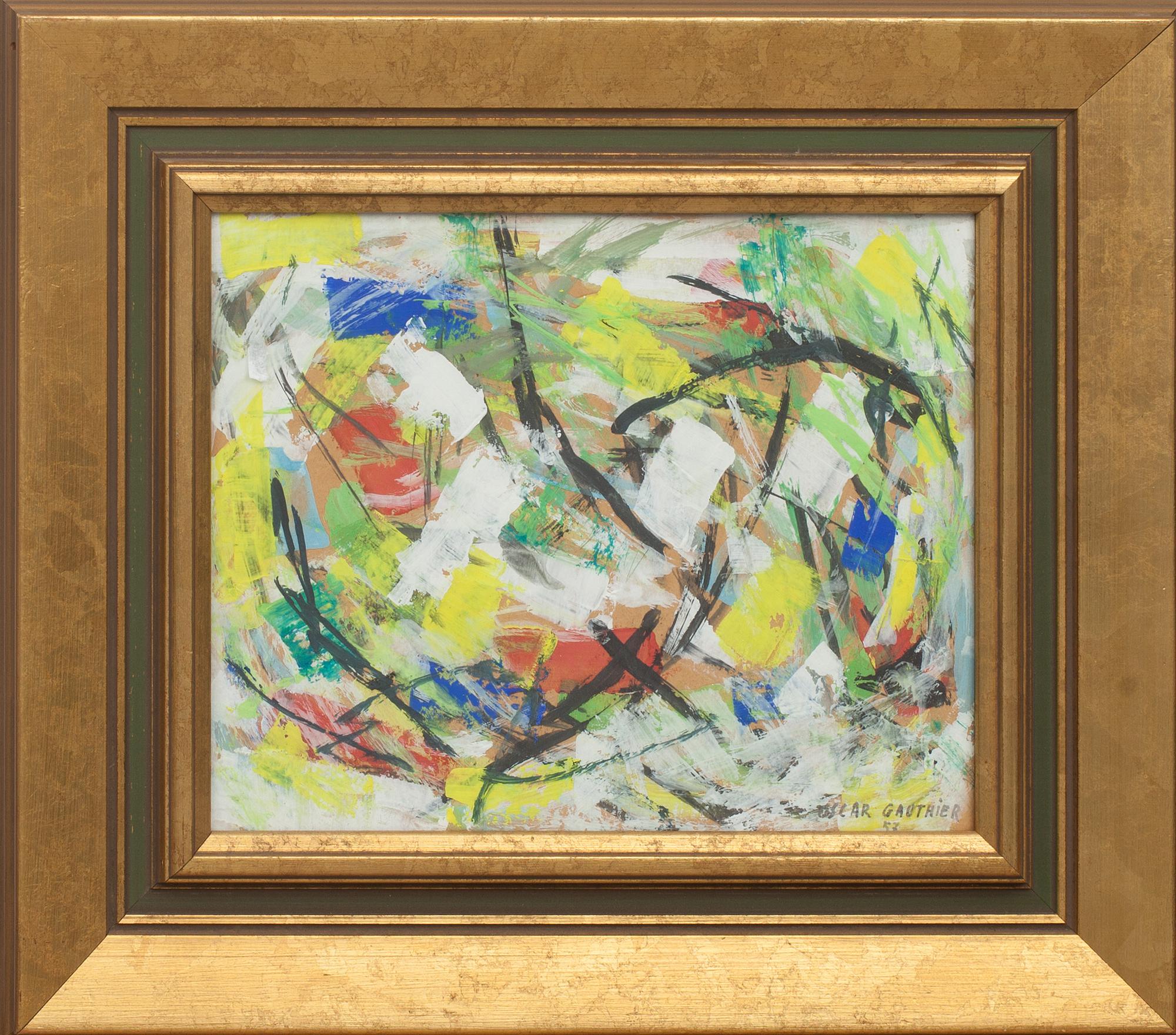 OSCAR GAUTHIER, gouache, signerad.