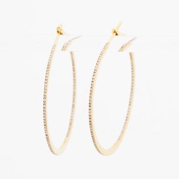 Sophie by Sophie, örhängen, hoops, 18K guld med diamanter.