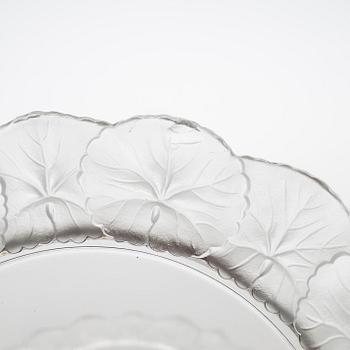 Tallrikar, 20 st, "Honfleur", Lalique, Frankrike 1900-talets senare hälft.