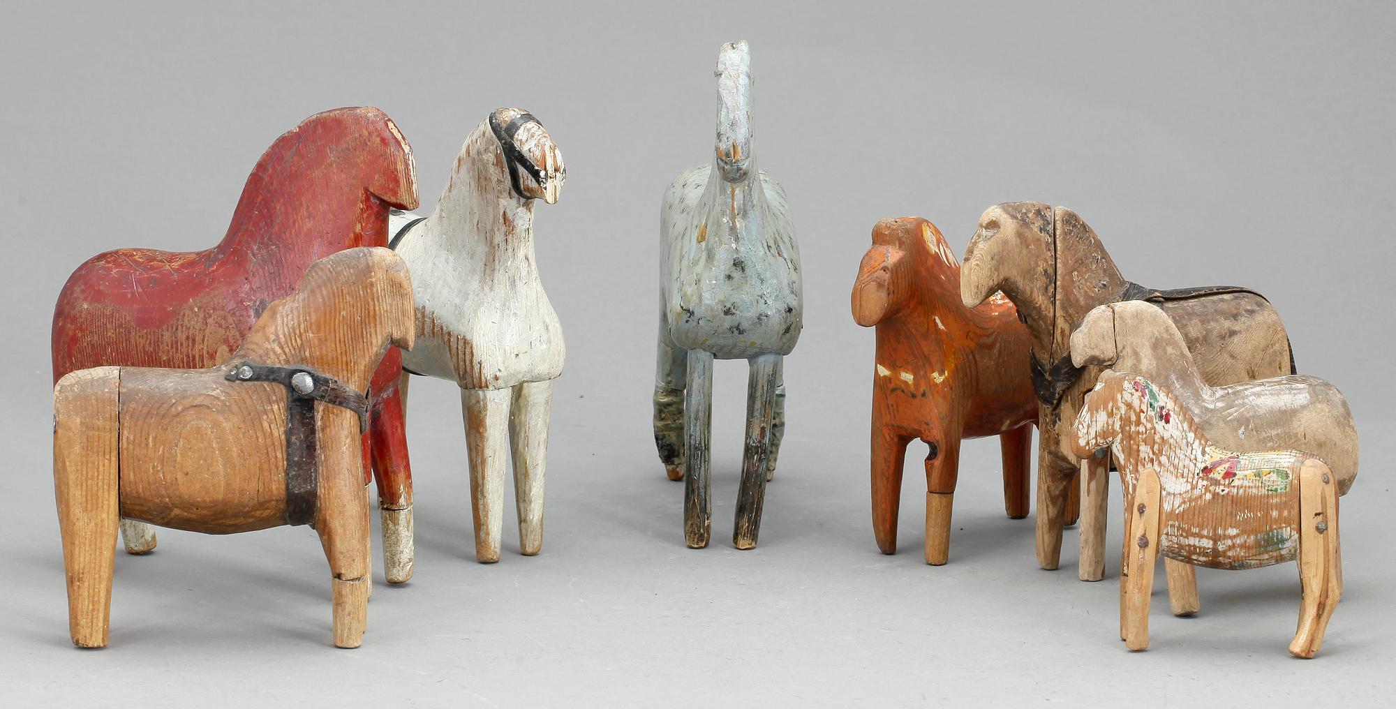 DALAHÄSTAR, 8 st, Floda, Dalarna. 1800-tal.