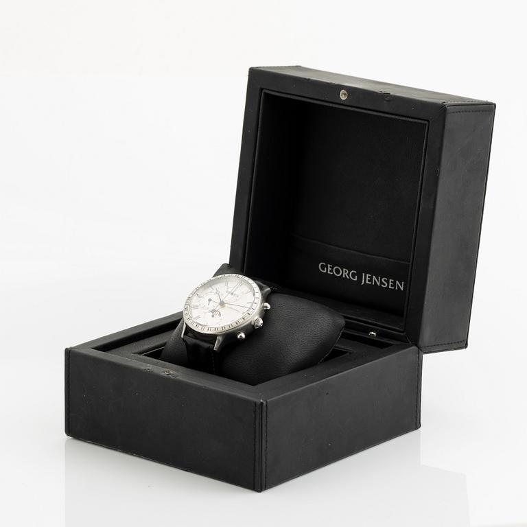 Georg Jensen, designad av Bo Bonfils, chronograph, wristwatch, 42 mm.