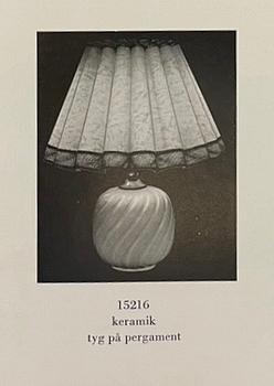 Upsala Ekeby, bordslampa, för Arvid Böhlmarks Lampfabrik, 1930/40-tal.